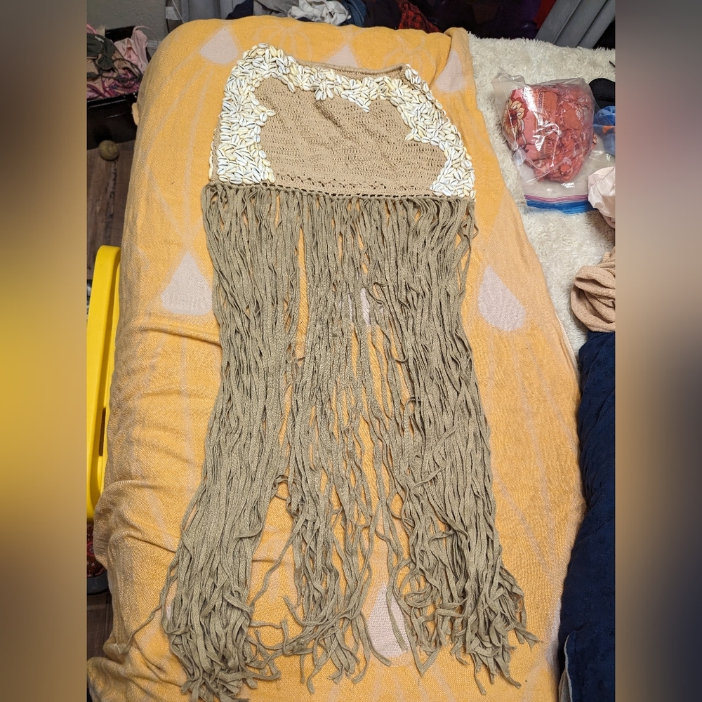 Spell Hanalei Cowrie Shell Skirt s/m & top size 12